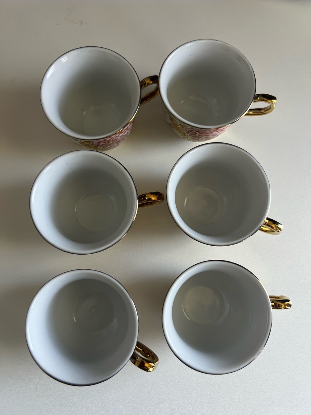 Porcelain Floral Demitasse Cup with Gold Handle - Pink Floral - Picture 7 of 7